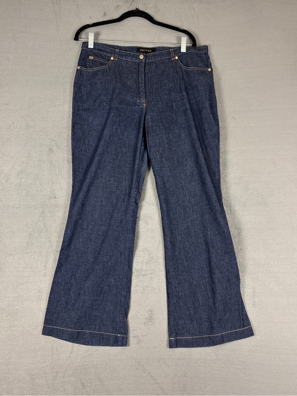 Escada Navy Blue Jeans With Heart Pockets